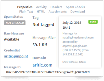 Aritic Mail Reporting